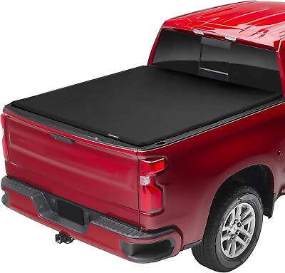 #ad new Silverado Sierra 1500 5.8ft Soft Roll Up Tonneau Cover Truck Bed 2019 2023 $167.99