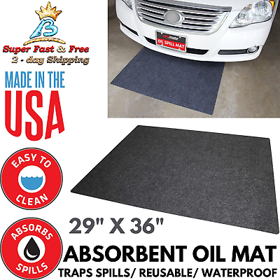 #ad Large Absorbent Oil Spill Mat Reusable Floor Garage Pad Protector Gardening Mats $50.09