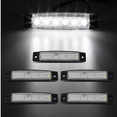 #ad Amber 12V 6 LED Side Marker Indicators Light Signal Sidelamp Car Truck Boat Bus $5.10