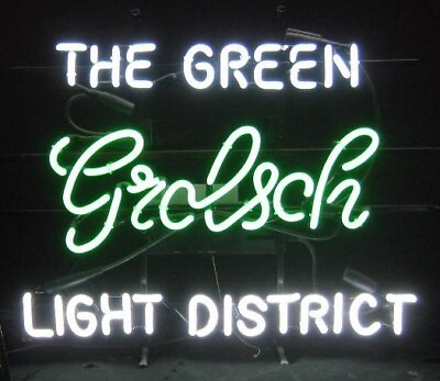 #ad New Grolsch Beer The Green Light District Neon Sign 24quot;x20quot; Lamp Poster $220.49
