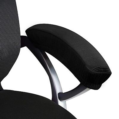 #ad 2 Pcs Polyester Removable Machine Washable Office Chair Armrest Slipcovers Co... $12.16