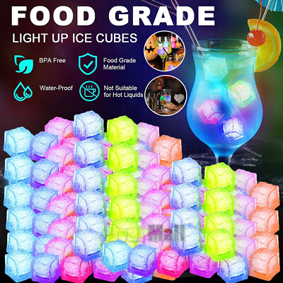 #ad 120x Light Up Ice Cubes for Drinks Multi Color LED Ice Cubes for Ice Cube Light $105.99