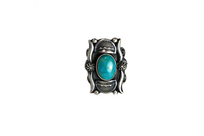 #ad Beautiful Fox Turquoise Ring Size 7 1 2#x27; Hand crafted by Artist Derrick G. $147.00