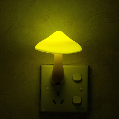 #ad 2pcs Light Controlled LED Mushroom Night Light Decorative Plug in Night Light $10.62