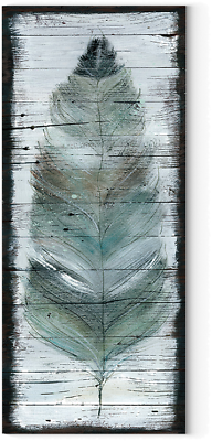 #ad NEW. STAINED FEATHER FANTASY Soothing Wrapped Canvas Giclee Print 36h x 12w x1.5 $59.00
