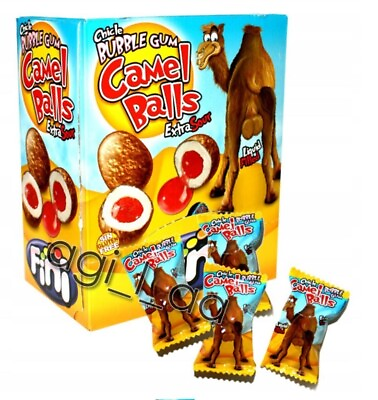 #ad 200Pcs Fini Bubble Gum Camel Balls With Extra Sour Filled Liquid Gift Sweets $64.14