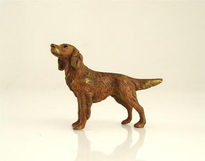 #ad OLD STOCK Franz Bergmann Vienna Standing Brown Hunting DOG Brass Bronze $159.99