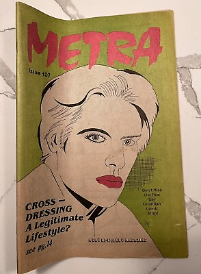 #ad Vintage 1980s Gay LGBT Entertainment Magazine Guide Metra #170 1982 Detroit MI $19.95