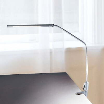 #ad Modern LED Desk Lamp with Clamp for Office or Dorm Silver $24.18