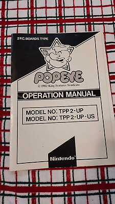 #ad Nintendo Popeye Original arcade game manual schematics $21.93