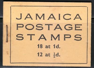 #ad Jamaica Postage Stamps 1947 SB10a Booklet Black on yellow cover CV 150$George VI $63.00