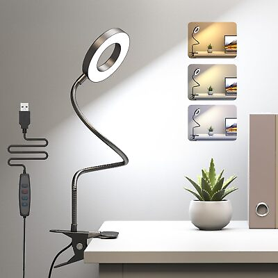 #ad Table Lamp 3 Color Modes Eye Caring Light Dimmable Reading 360° Rotatable Desk $23.00