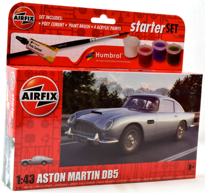 #ad Airfix Aston Martin DB5 W Glue Paints Brushes Set 1:43 Car Model Kit A55011 $15.99