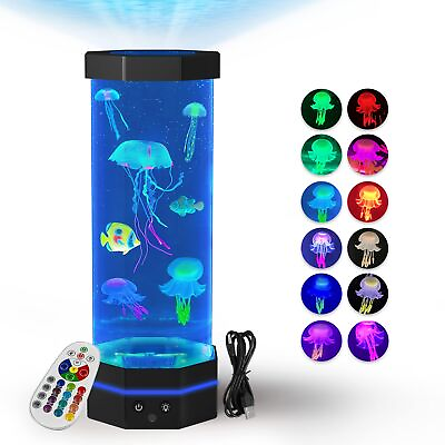#ad Large Size Jellyfish Lamp 17 Color Changing Jellyfish Lamp with Remote Contro $51.94