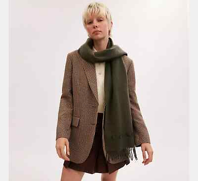 #ad Coach Army Green Horse And Carriage Cashmere Unisex Muffler Scarf CB694 NWT $109.99
