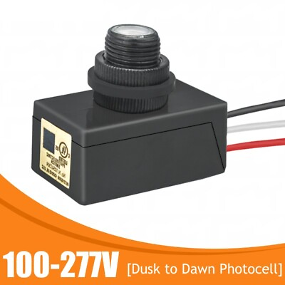 #ad Dusk to Dwan Day Night Sensor Photoelectric Switch Photo Cell Sensor 110 277V $12.59