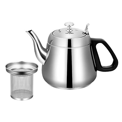 #ad 1.5L Stainless Steel Teapot Tea Kettle Coffee Pot With Tea Strainer $21.47