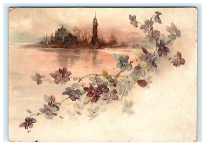#ad Floral Water Home View Victorian Card Unbranded $12.50