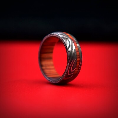 #ad Damascus Ring Gift Handmade Ring Damascus Ring Engagement Ring Man Wedding Ring $25.00