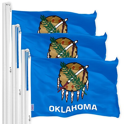 #ad Oklahoma OK State Flag 3x5FT 3 Pack 150D Printed Polyester By G128 $35.99