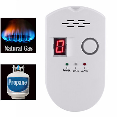 #ad Plug in Digital Natural Gas Detector Propane Gas Combustible Gas Leak Alarm K7R7 $17.09