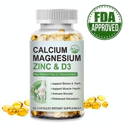 #ad NL Magnesium Zinc Vitamin D3 Calcium 1000 MG Complex Supplement High Absorption $10.80