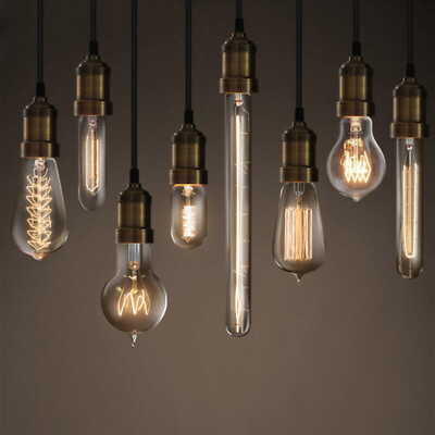 #ad E27 Vintage Antique Style Bulbs Edison Industrial Filament Bulb Light $8.94