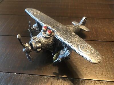 #ad Vintage Metal Airplane Desk Or House Decor Good Condition $20.99