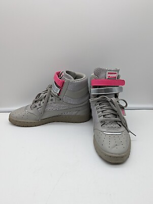 #ad Puma Sky II Hi Contact Future Minimal Shoes Women#x27;s Size 9 Gray Pink Sneakers $19.99