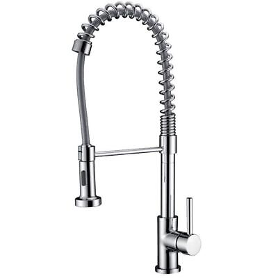 #ad Pull Down Sprayer Kitchen Faucet Ceramic Cartridge Solid Brass Brushed Nickel $124.92