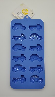#ad Wilton Transportation Cars Trucks Blue Silicone Candy Molds 12 cavity #0108 $10.99