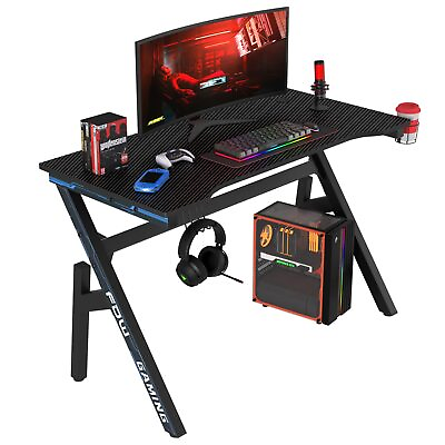 #ad Gaming Desk Computer Desk 47quot;x 23quot; Home Office Desk Extra Large Modern Ergono... $102.03