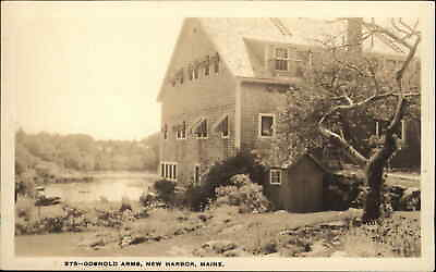 #ad New Harbor Maine ME Gosnold Arms Brackett Real Photo Vintage Postcard $9.89