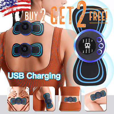 #ad Portable Mini Electric Neck Back Massager Patch Stimulator Cervical Massage US $6.45