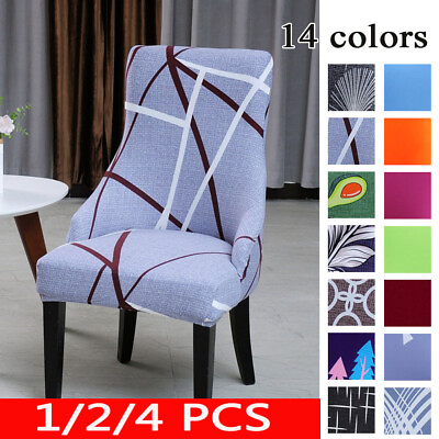 #ad 4 2 1Pc Dining Chair Cover Stretch Seat Covers Spandex Wedding Banquet Washable C $56.19