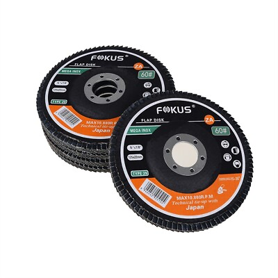 #ad Fokus 10 Pack 5quot; x 7 8quot; Grit 60 Zirconia Flap Disc Grinding Wheels T29 $28.99