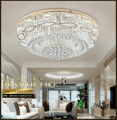 #ad K9 LED Crystal Chandelier Luxury Pendant Lamp Ceiling Light Lighting Fixture $239.99