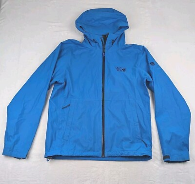 #ad Mountain Hardwear Finder Waterproof Blue Men#x27;s Hooded Outdoor Jacket Size Small $34.88