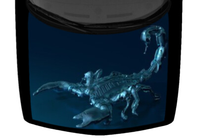 #ad Robotic Scorpion Metallic Cyborg Bug Blue Truck Wrap Vinyl Car Graphic Decal $215.68