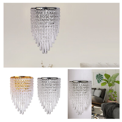 #ad Wall Lamp Crystal Light Modern Home Office Mounted Elegant Lighting Decor Lights $32.30