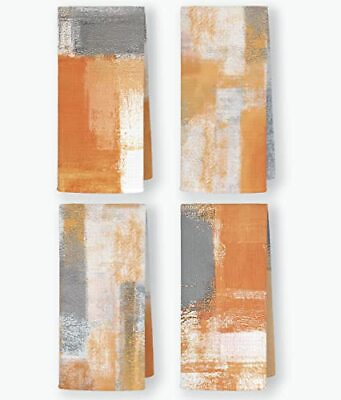 #ad Abstract Modern Orange Brown Grey Graffiti Soft Absorbent Hand Bathroom Towel... $37.06