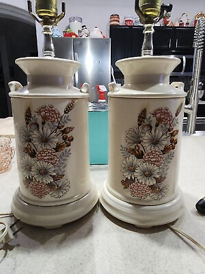 #ad Set Of Vintage Side Table Lamps $55.00