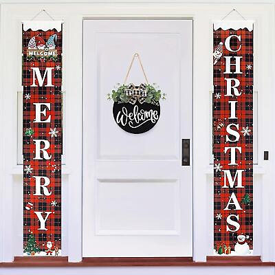 #ad Welcome Wooden Hanging Sign with Bow Round Rustic Decorative $17.51