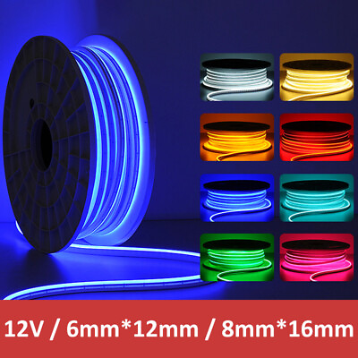 #ad 164ft 12V Flexible LED Neon Strip Lights Silicone Tube Waterproof Building Decor $155.48