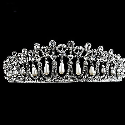 #ad Deartiara Crystal Rhinestone Princess Diana Love Knot Tiara Wedding Crown $14.99