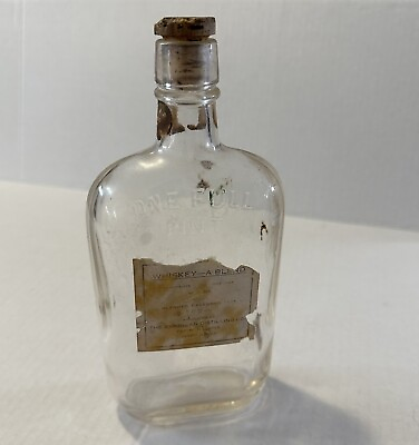 #ad Vintage Whiskey A Blend Glass Bottle Liquor The American Distilling Co 1933 $34.99