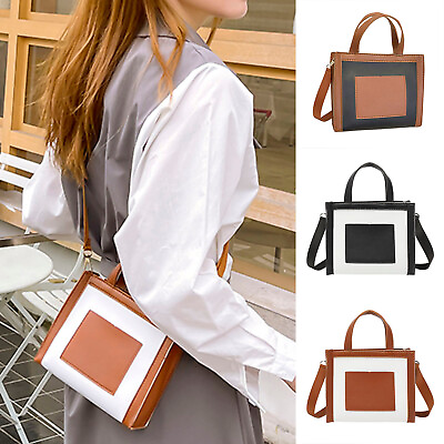 #ad Women Messenger Bag Fashion New Pattern Simple Color Contrast Messenger Bag $11.14