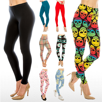 #ad Womens Buttery Ultra Soft Premium Leggings Patterned and Solid *FREE SHIPPING* $11.69