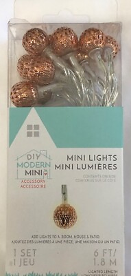 #ad Mini String of Lights 1 Set 20 Individual String Of Lights Copper Color NEW $11.67