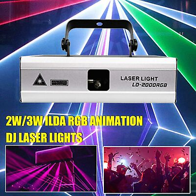 #ad 2W ILDA RGB Animation Stage Laser Light LED Lighting Lamp For DJ Disco Party $305.74
